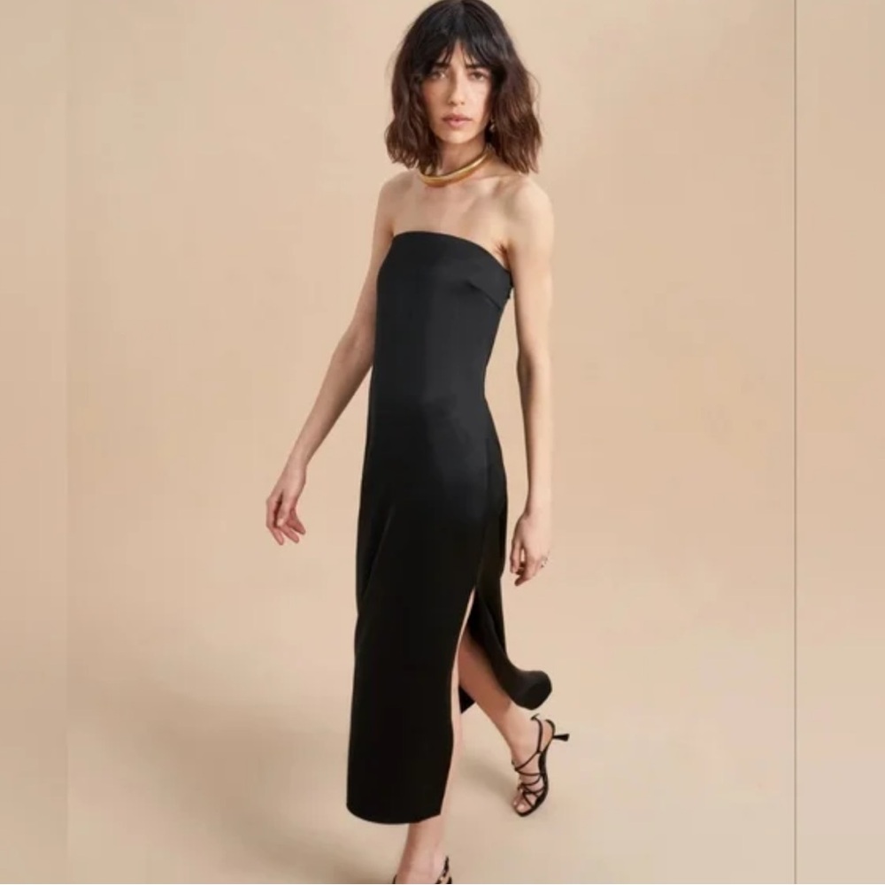 Sold out La Ligne Lee Strapless Silk Dress, NWT